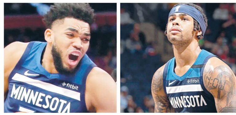 Karl-Anthony Towns y D’Angelo Russell, en veremos regresar hoy