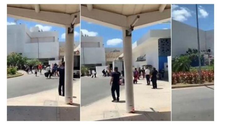 Caos y confusión en aeropuerto de Cancún tras falsa alarma de detonaciones