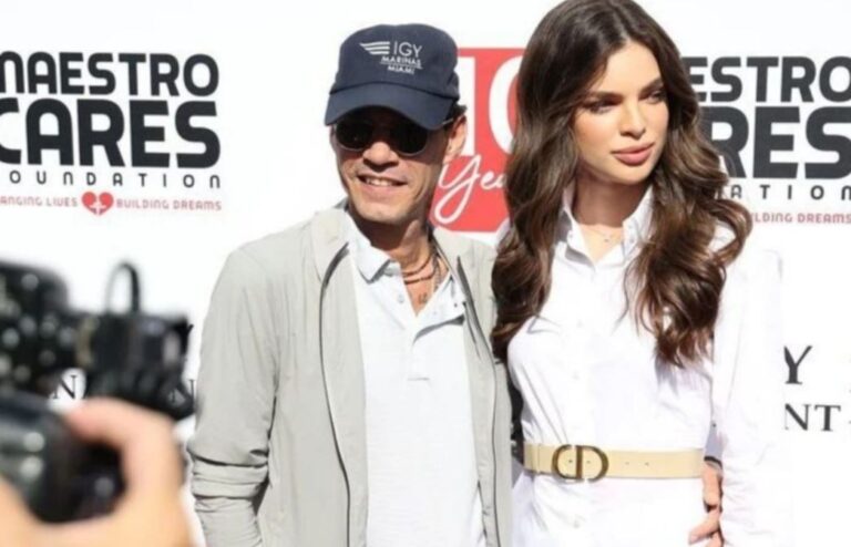 Marc Anthony llega junto a su novia Nadia Ferreira al aniversario de su fundación «Maestro Cares»