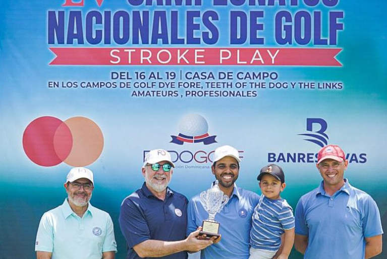 Rhadamés Peña es el gran campeón de Campeonatos Nacionales de Fedogolf