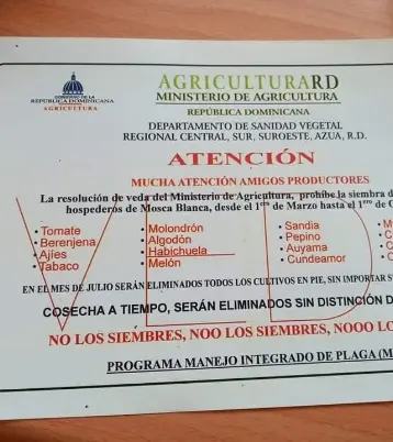 Ministerio de Agricultura anuncia veda de 16 productos