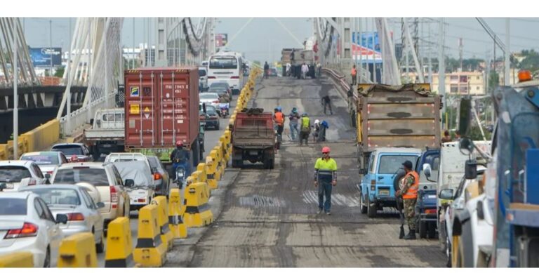 MOPC dio inicio a los trabajos de reparación del puente Duarte