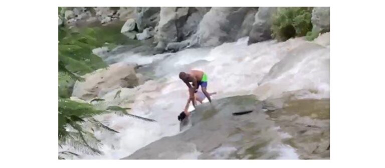 VIDEO| Bañistas fueron arrastrados por corriente de un río están sanos y salvos