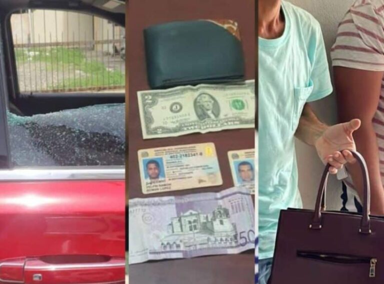 Apresan a dos hombres que sustrajeron cartera tras romper cristal de un vehículo en Tenares