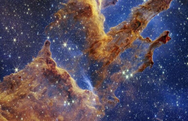 Icónicos «Pilares de la Creación» captados por el telescopio James Webb