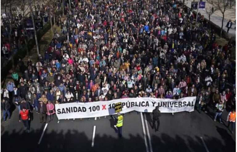 Protesta por la salud en Madrid