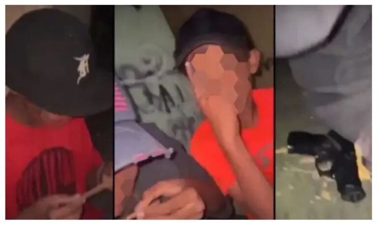 Menores que salen en video con armas de fuego y «drogas» fueron enviados a Conani