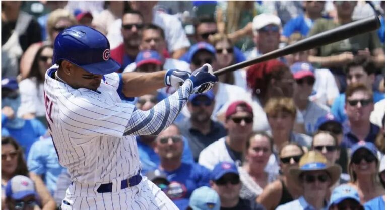  Christopher Morel la saca en revés de los Cubs