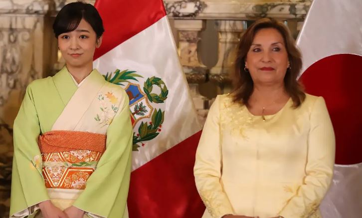 La princesa Kako de Japón, recibida por Boluarte en el Palacio de Gobierno de Lima