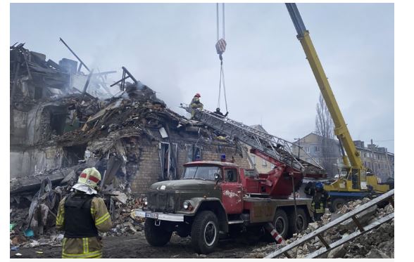 Una misión rusa en Donetsk tumba edificios en Ucrania