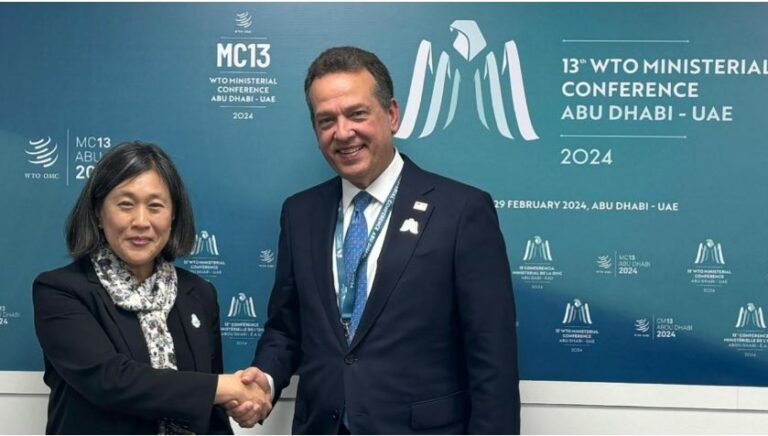 Ministro Víctor Bisonó sostiene reunión con la representante de Comercio de Estados Unidos